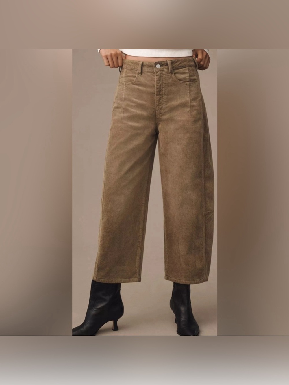 Anthropologie Pilcro The Kenna Heritage Barrel Jeans Corduroy Edition Sz 30P-EUC